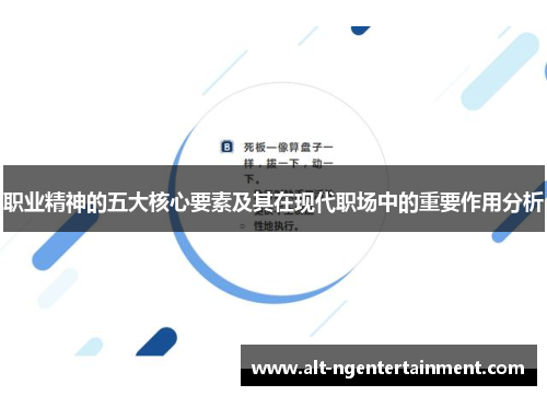 职业精神的五大核心要素及其在现代职场中的重要作用分析