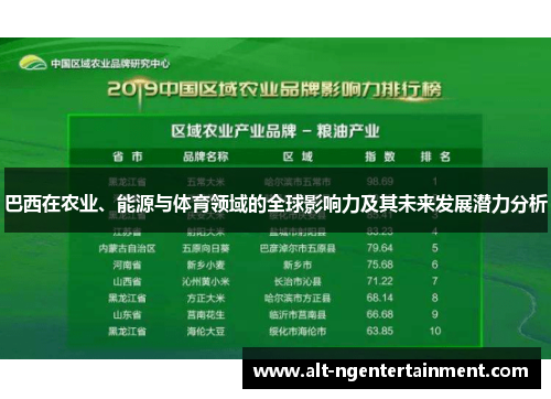 巴西在农业、能源与体育领域的全球影响力及其未来发展潜力分析
